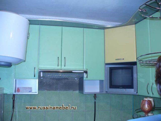 Фото кухни с фасадами из эмали Р-204